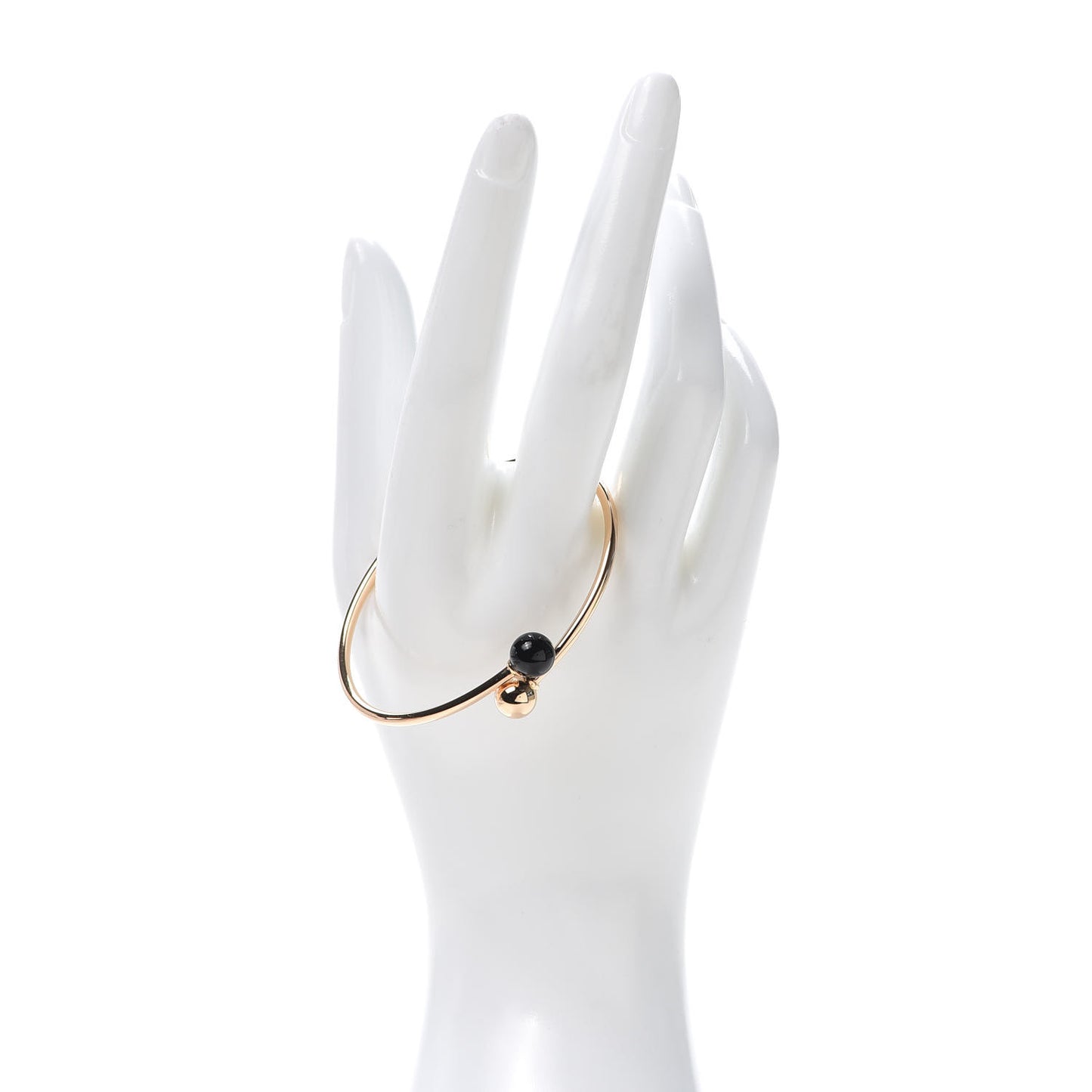18K Rose Gold Black Onyx 8mm HardWear Ball Bypass Bracelet