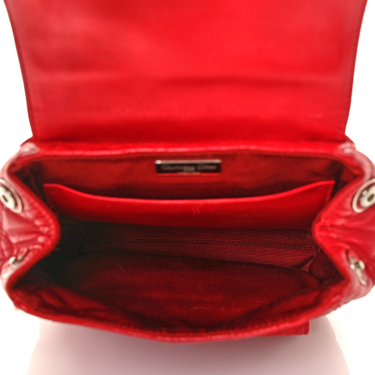 Christian Dior Lambskin Cannage Small Stardust Backpack Red 8 of 12