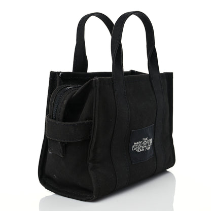 Marc Jacobs Cotton Canvas Mini The Traveler Tote Bag Black 3 of 14