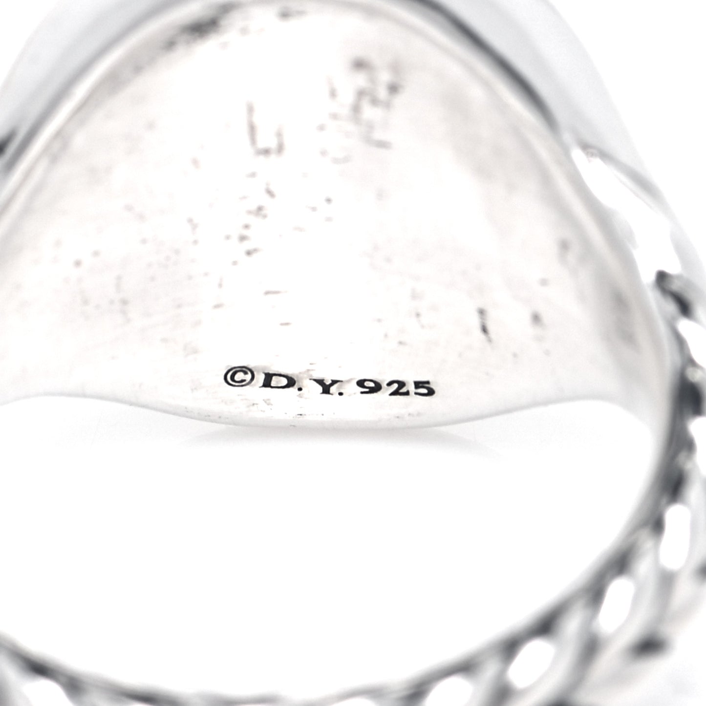 Sterling Silver Diamond 14mm Initial K Pinky Ring 48 4.5