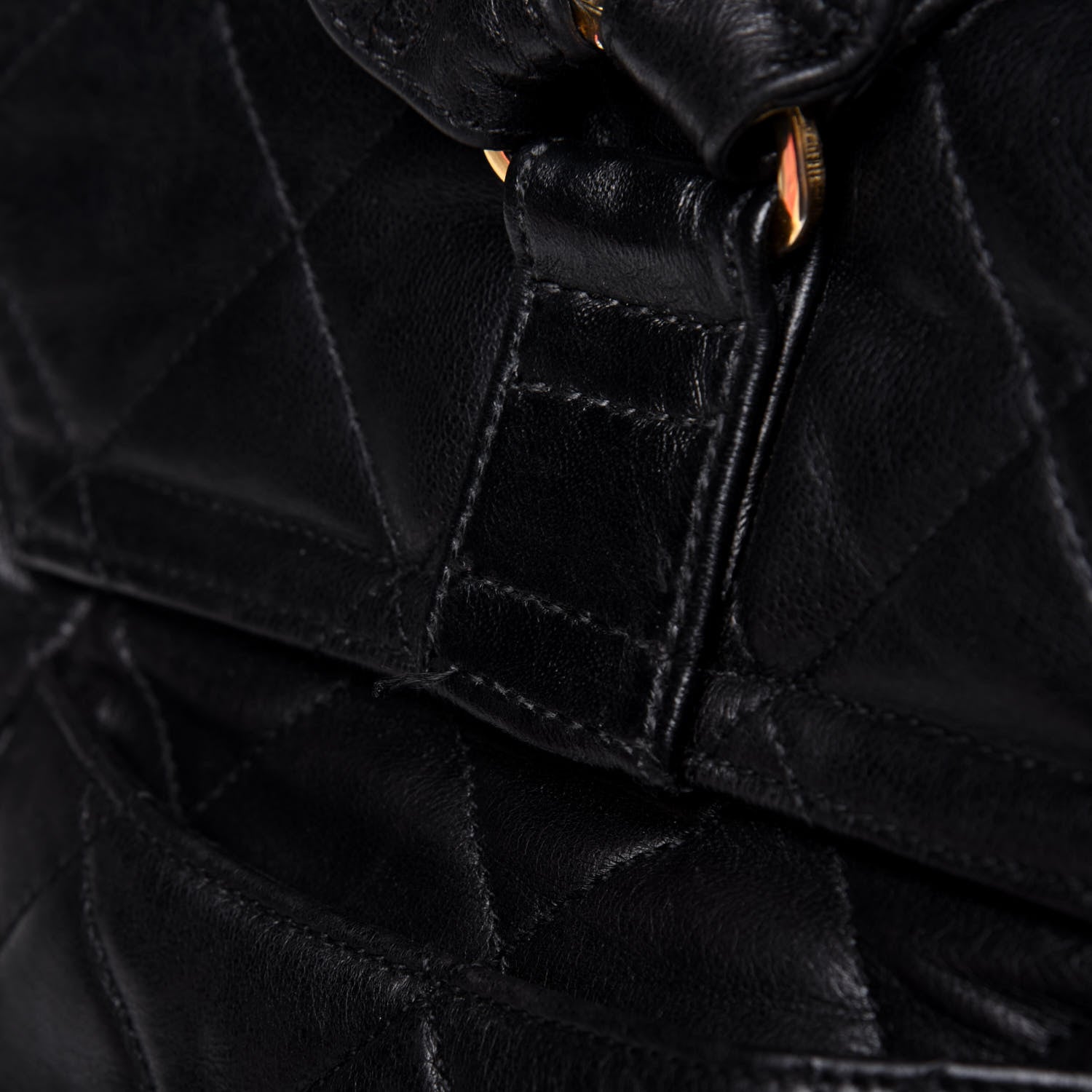 Chanel Crumpled Calfskin Quilted Backpack Black 15 of 17