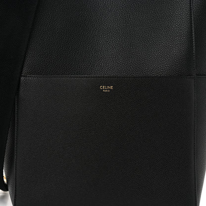 Celine Soft Grained Calfskin Sangle Bucket Bag Black 7 of 9