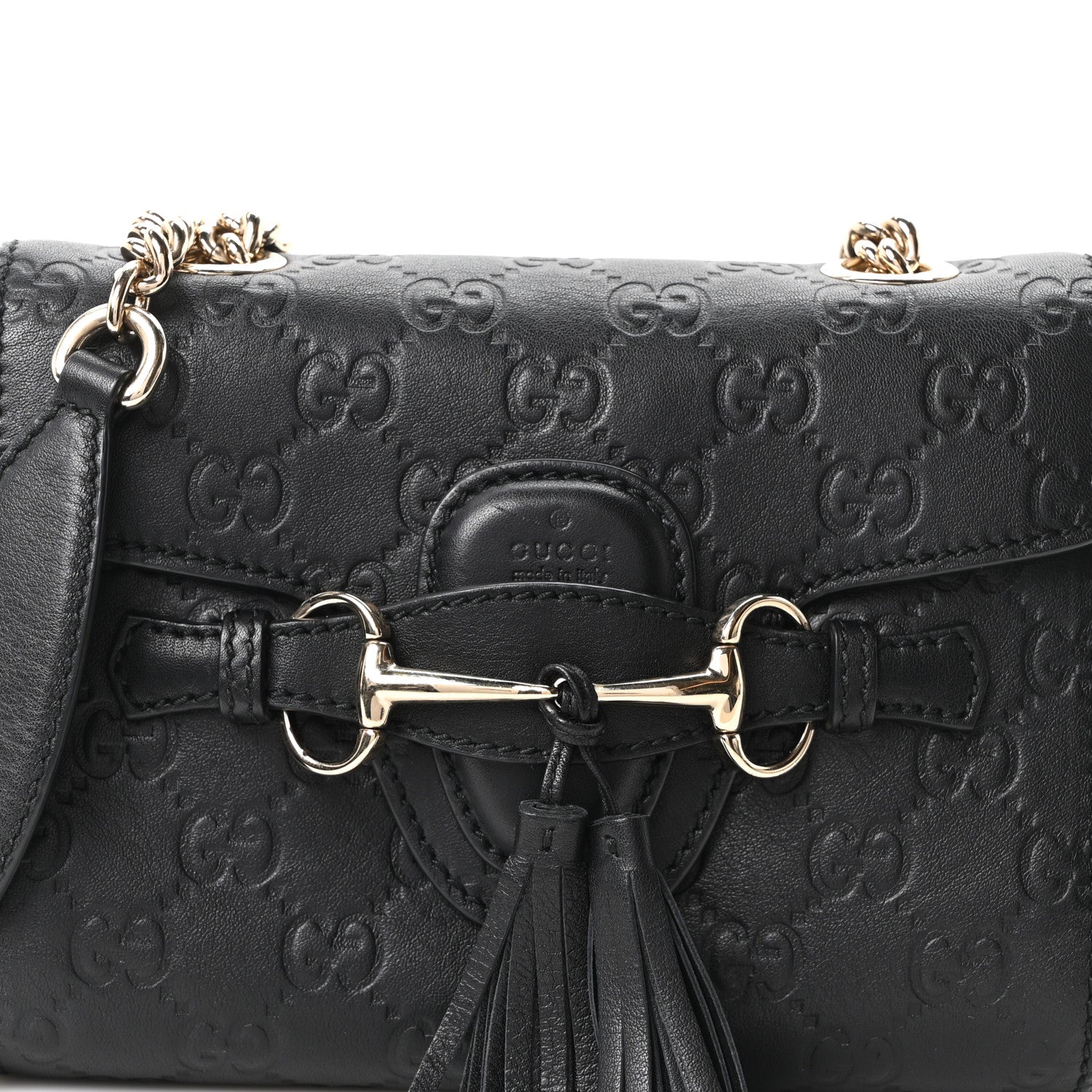Gucci Guccissima Mini Emily Shoulder Bag Black 8 of 10