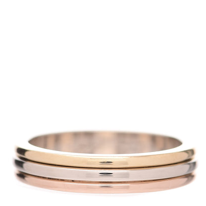 Cartier 18K Pink White Yellow Gold 3.5mm Trinity Wedding Band Ring 49 4.75 1 of 5