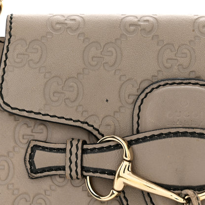 Gucci Guccissima Small Emily Chain Shoulder Bag Storm Grey 16 of 18