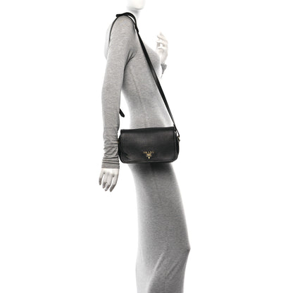 Prada Vitello Phenix Crossbody Bag Black 2 of 10