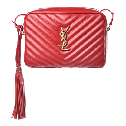 Saint Laurent Calfskin Matelasse Monogram Lou Camera Bag Rouge Eros 1 of 10