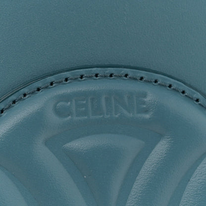 Celine Smooth Calfskin Cuir Triomphe Oval Bag Denim 6 of 11