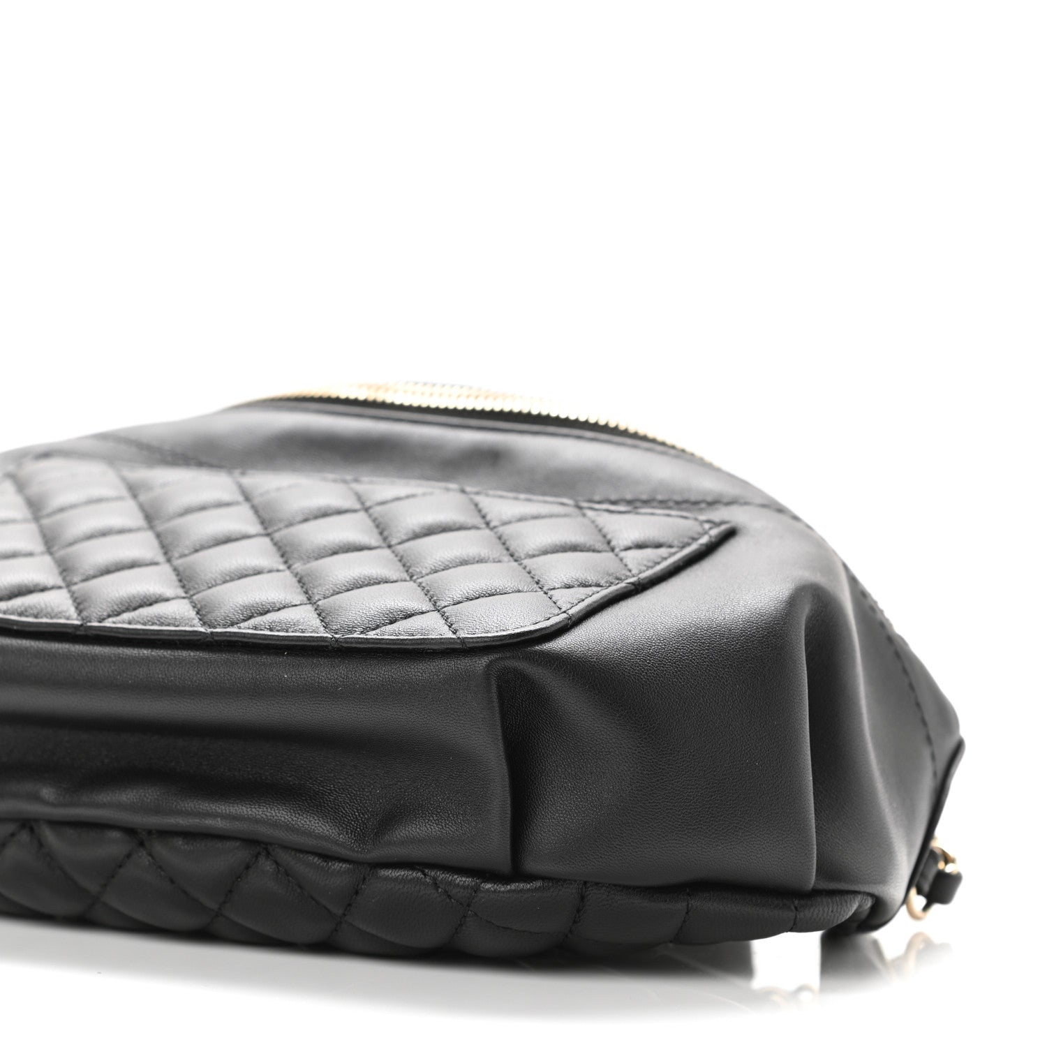 Chanel Lambskin Quilted Waist Bag Fanny Pack Black 11 of 12