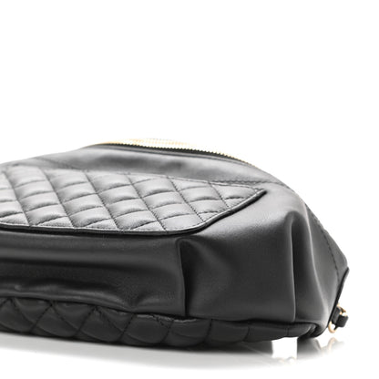 Chanel Lambskin Quilted Waist Bag Fanny Pack Black 11 of 12