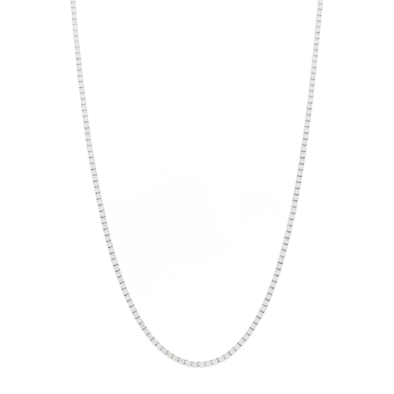 Parker & West by FASHIONPHILE 14K White Gold Diamond 3.90ctw Tennis Necklace 1 of 10