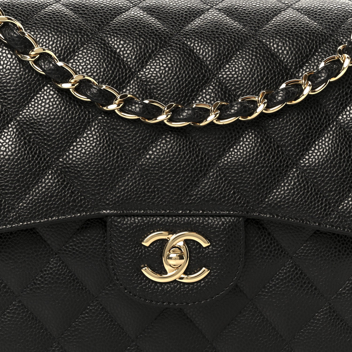 Chanel Caviar Quilted Jumbo Double Flap Black 9 of 11