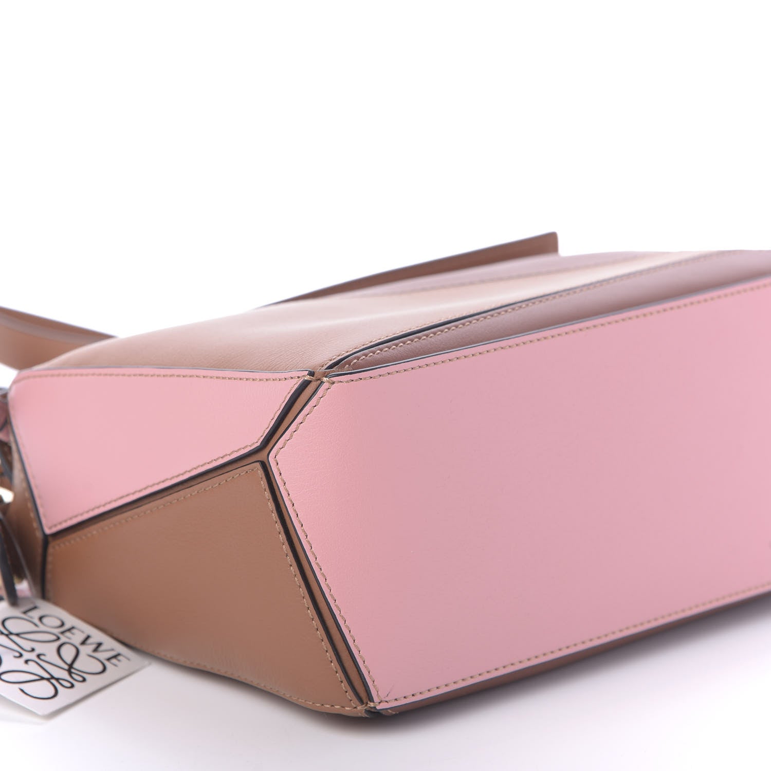 Loewe Calfskin Small Puzzle Bag Tan Medium Pink 6 of 10