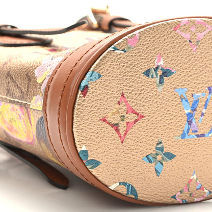 Louis Vuitton Metallic Monogram LV Garden Nano Bucket Bag Gold 8 of 9