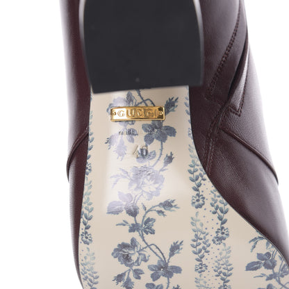 Gucci Malaga Kid GG Victoire 95mm Ankle Boots 40 Vintage Bordeaux 6 of 9