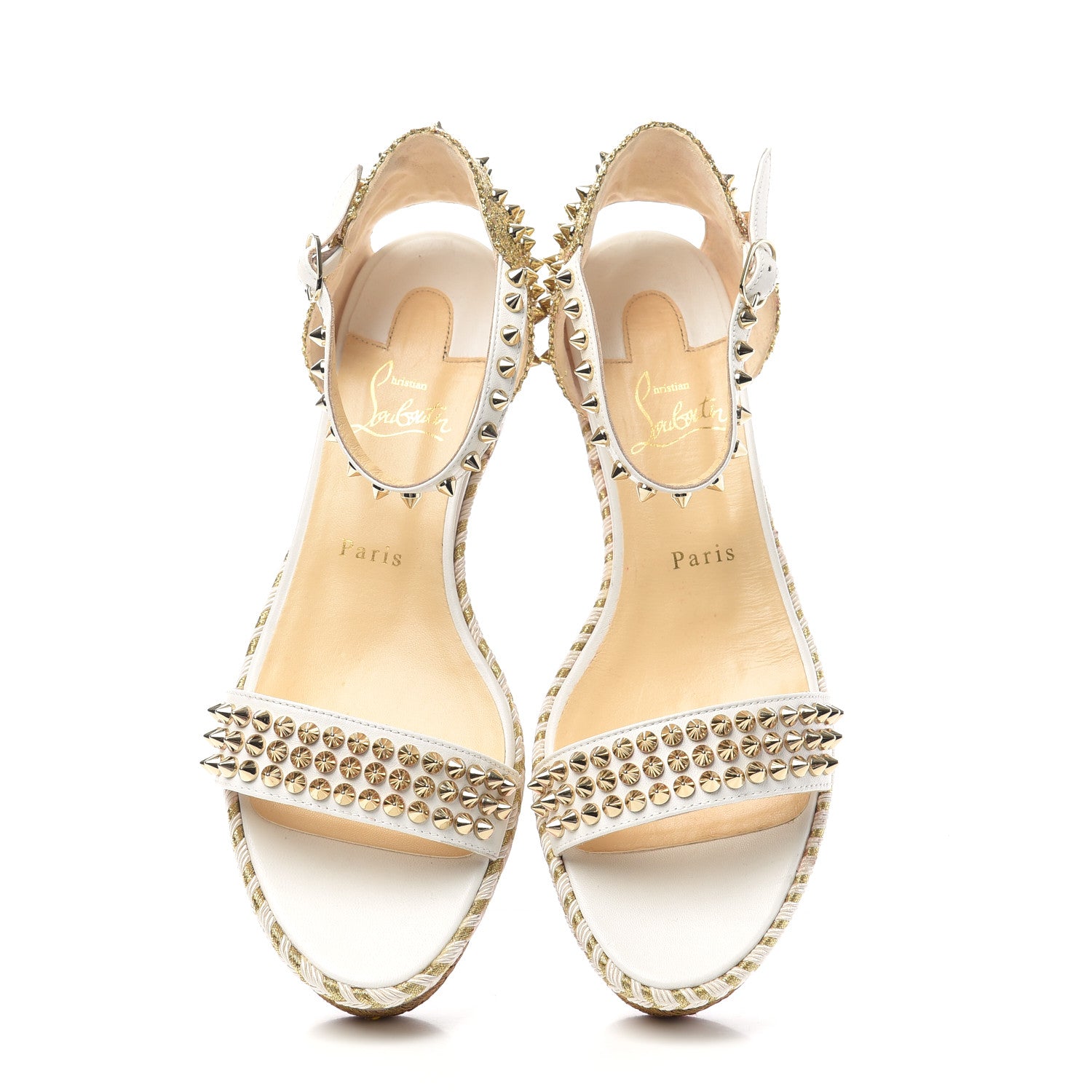 Christian Louboutin Shiny Nappa Madmonica 60 Platform Sandals 40 Version Latte 5 of 9