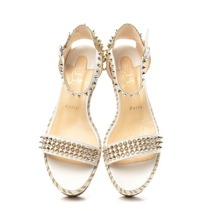 Christian Louboutin Shiny Nappa Madmonica 60 Platform Sandals 40 Version Latte 5 of 9