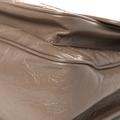 Saint Laurent Crinkled Calfskin Matelasse Monogram Medium Niki Chain Satchel Light Taupe 5 of 13