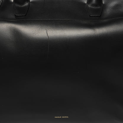 Mansur Gavriel Calfskin Holdall Duffle Bag Black 6 of 11