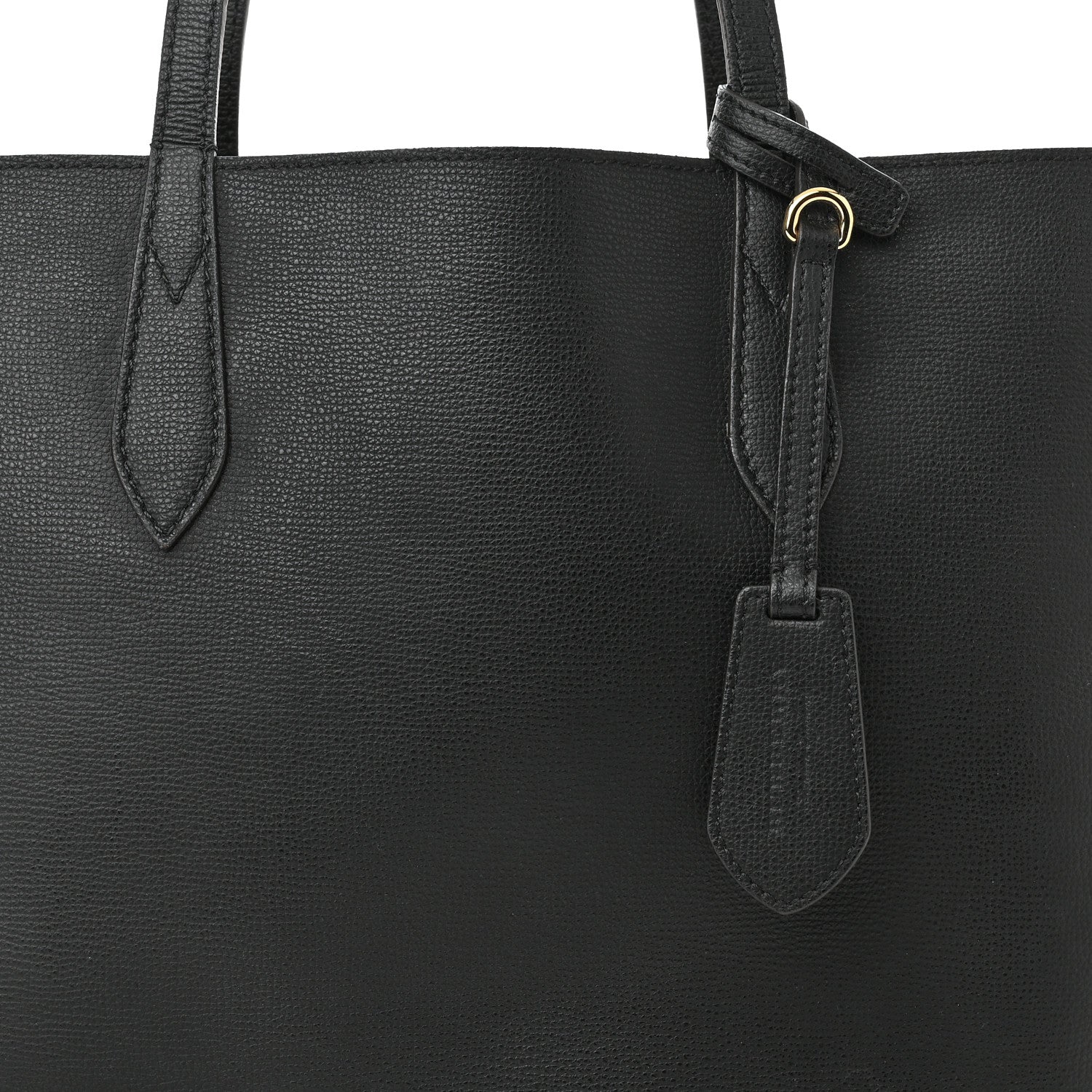 Burberry Grainy Calfskin Haymarket Check Medium Reversible Tote Black 12 of 19