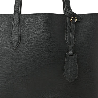 Burberry Grainy Calfskin Haymarket Check Medium Reversible Tote Black 12 of 19