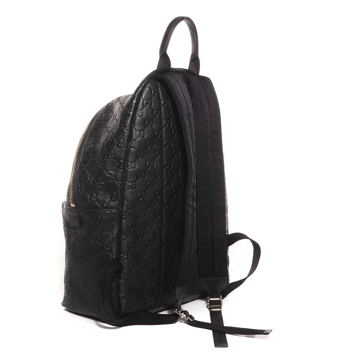 Gucci Guccissima Medium Classic Backpack Black 3 of 9