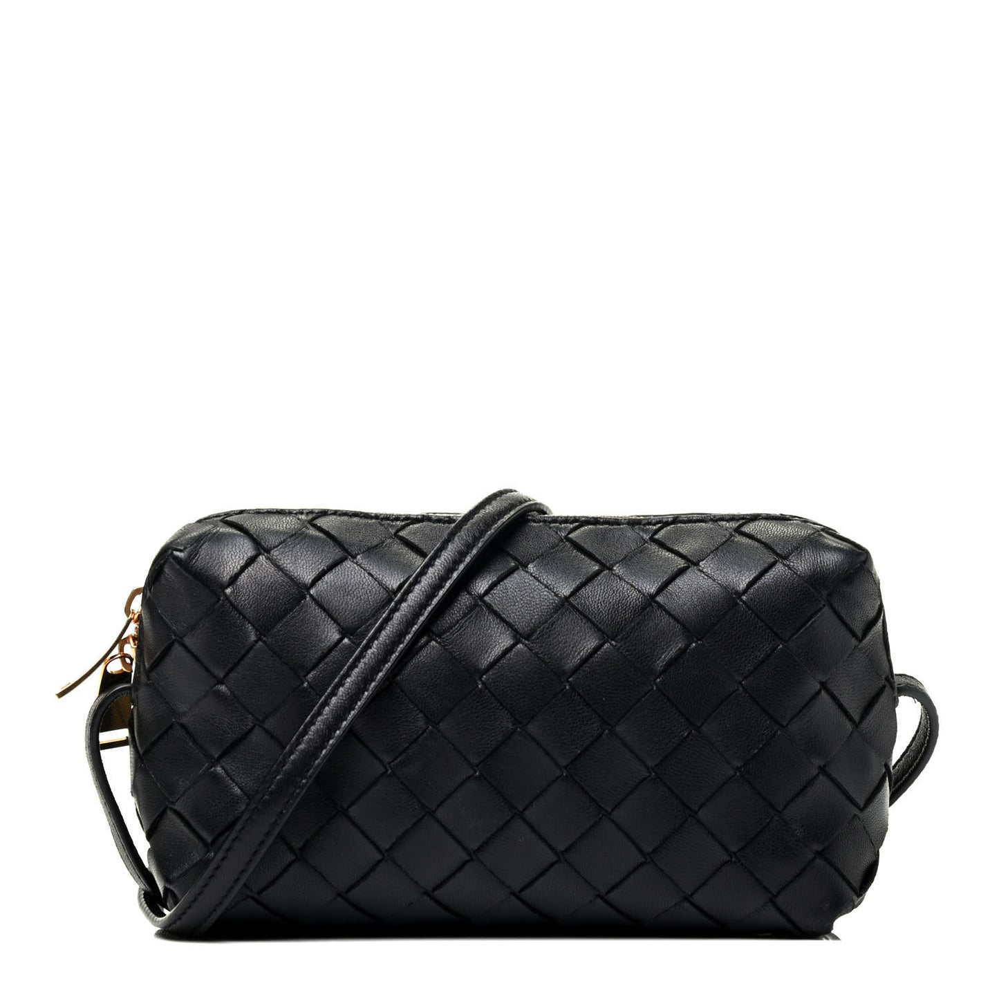 Nappa Intrecciato Mini Crossbody Black