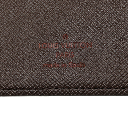 Louis Vuitton Damier Ebene Checkbook Cover Wallet 6 of 7