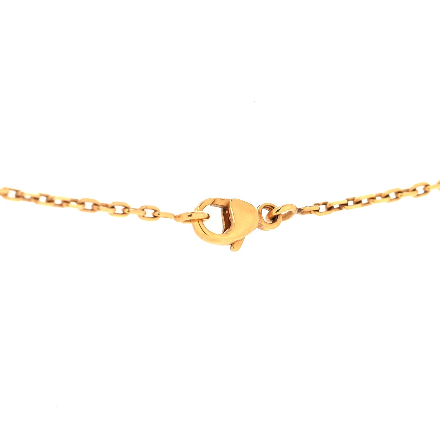 Lacquered Gold Pop H Pendant Necklace Marron Glace