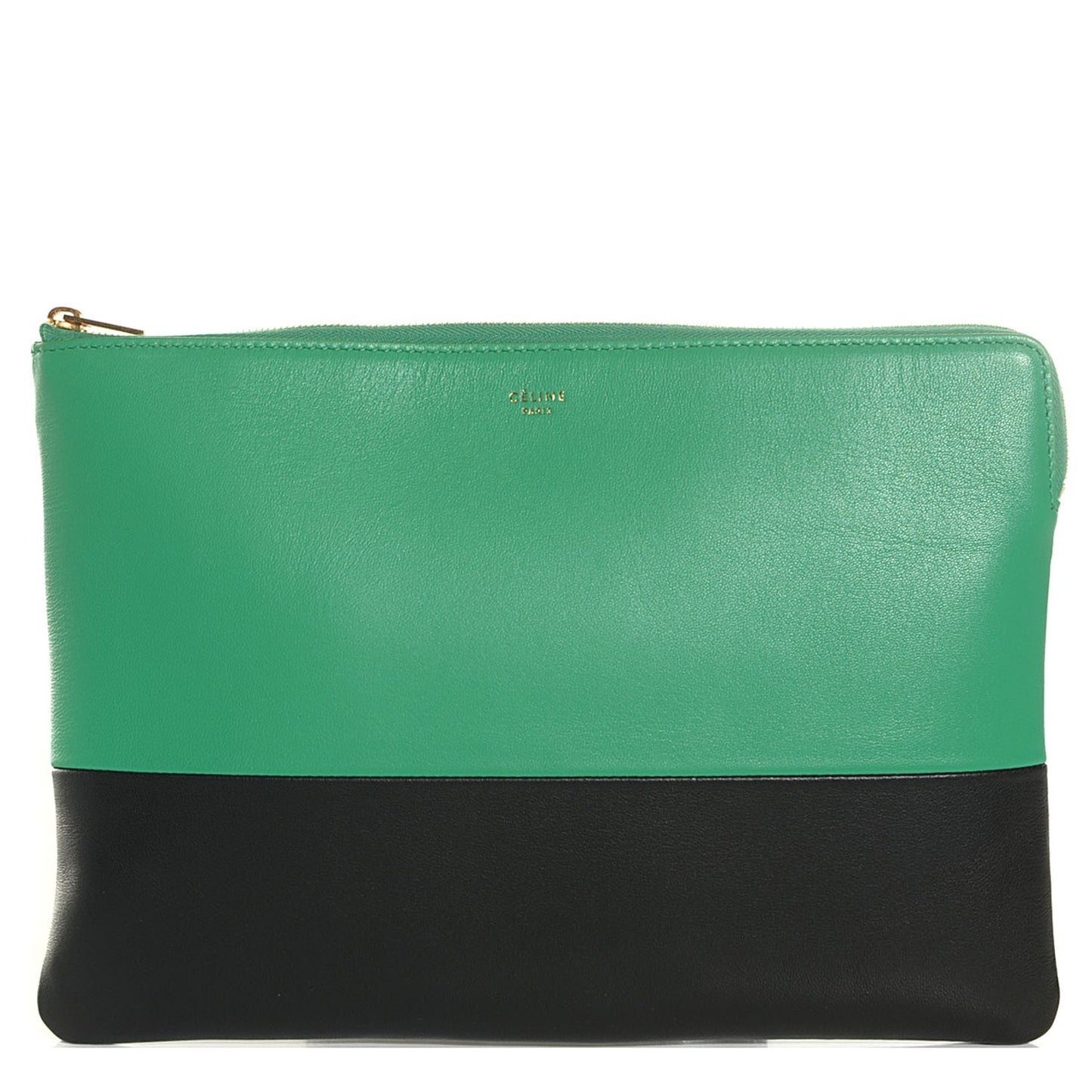 Lambskin Bi-Color Solo Clutch Pouch Palm