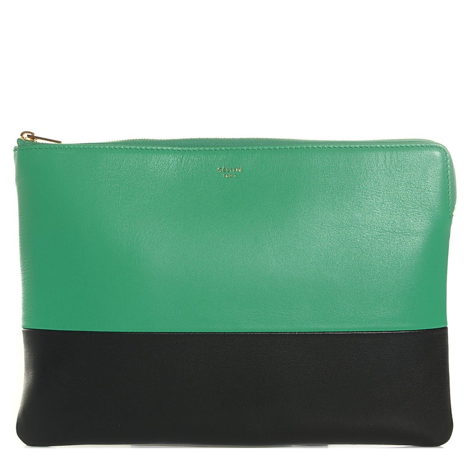 Celine Lambskin Bi-Color Solo Clutch Pouch Palm 1 of 9
