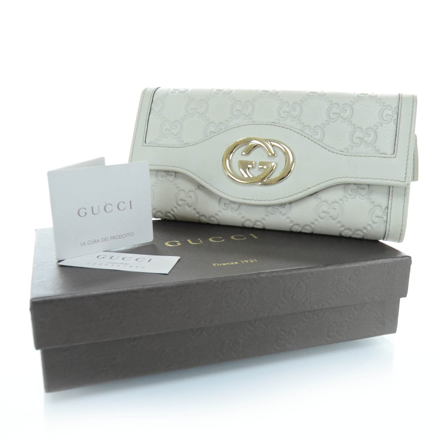 Gucci Guccissima Sukey Continental Wallet Off White 3 of 8