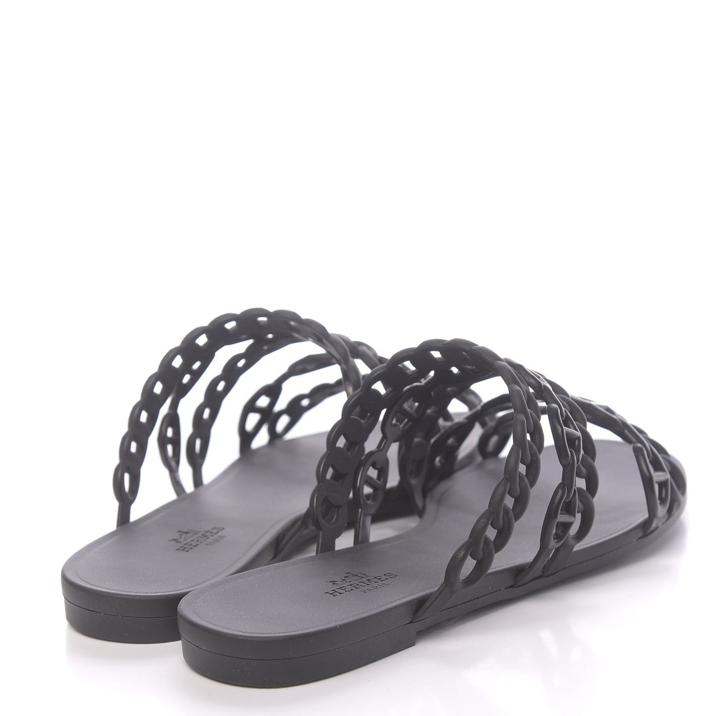 Rubber Chaine d'Ancre Nude Sandals 38 Black