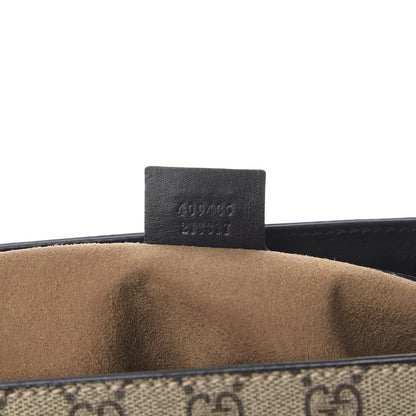 Gucci GG Supreme Monogram Calfskin Medium Padlock Shoulder Bag Beige Black Cuir 6 of 13