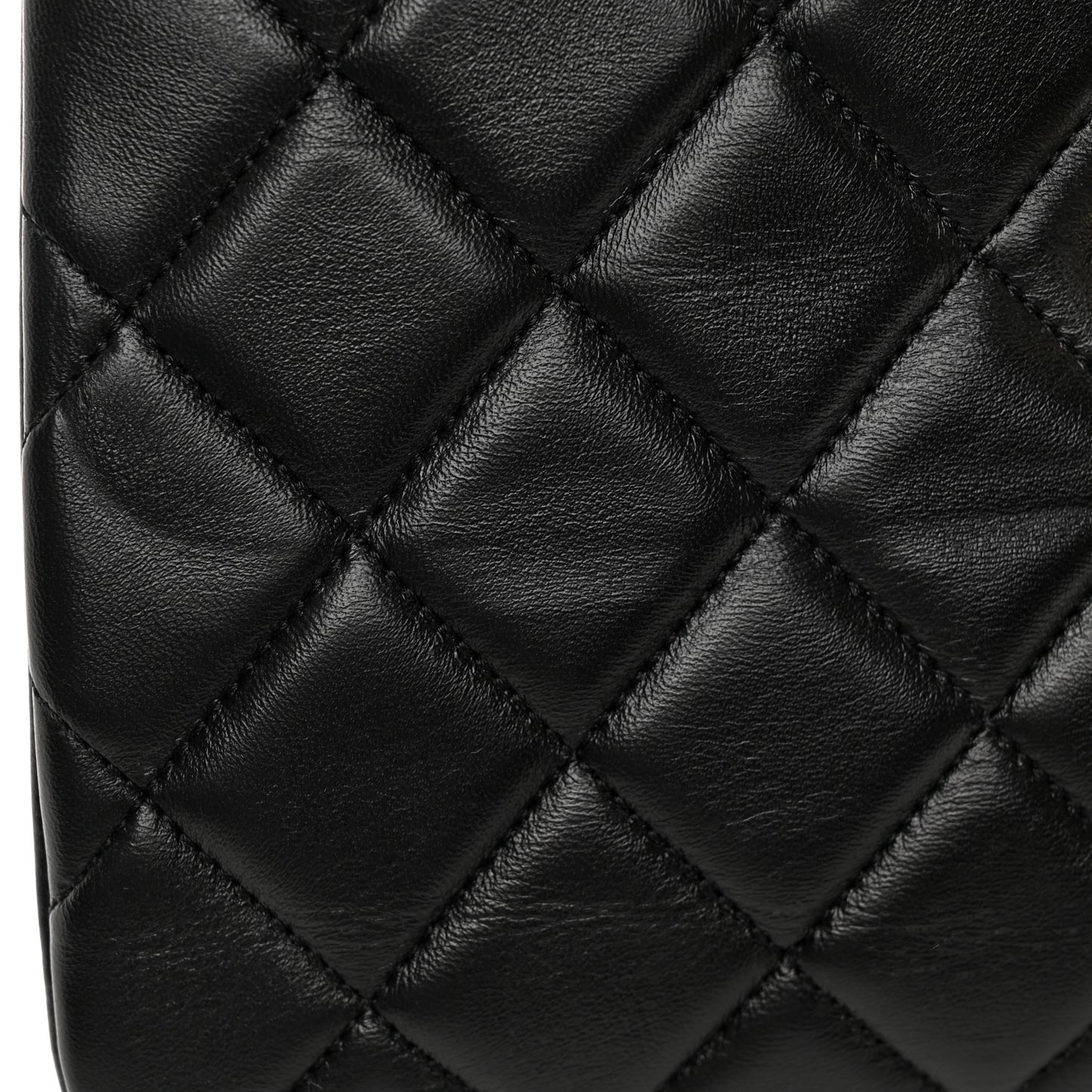 Lambskin Quilted Small Trendy CC Dual Handle Flap Bag Black