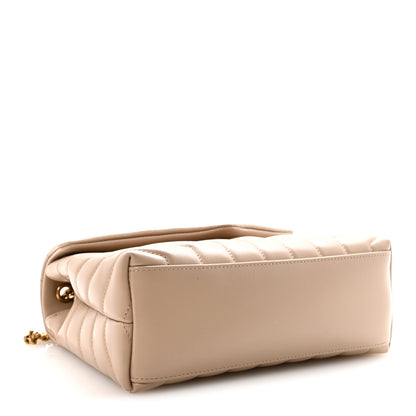 Saint Laurent Calfskin Y Quilted Monogram Small Loulou Chain Satchel Dark Beige 4 of 10