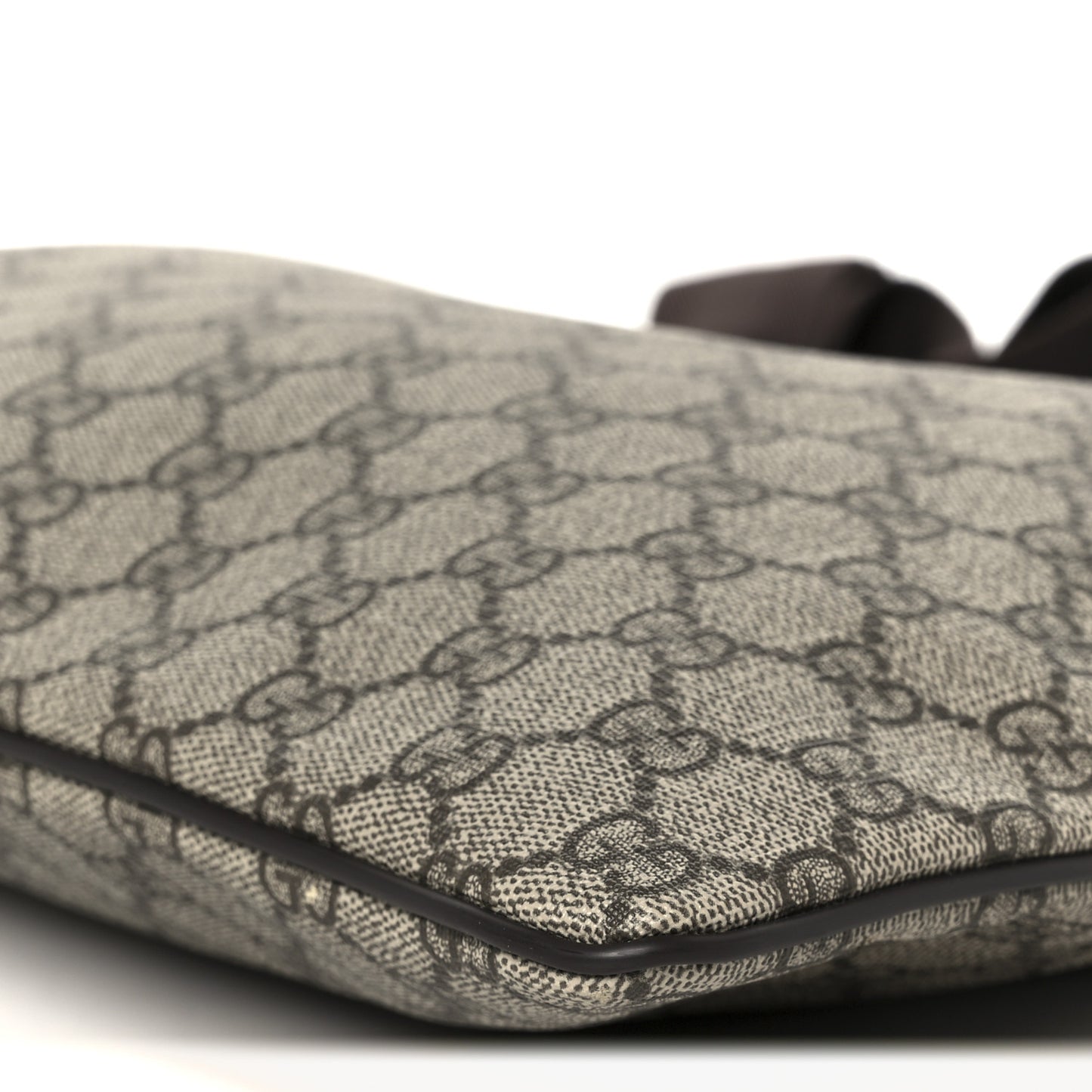 GG Supreme Monogram Medium Flat Messenger Bag Dark Brown