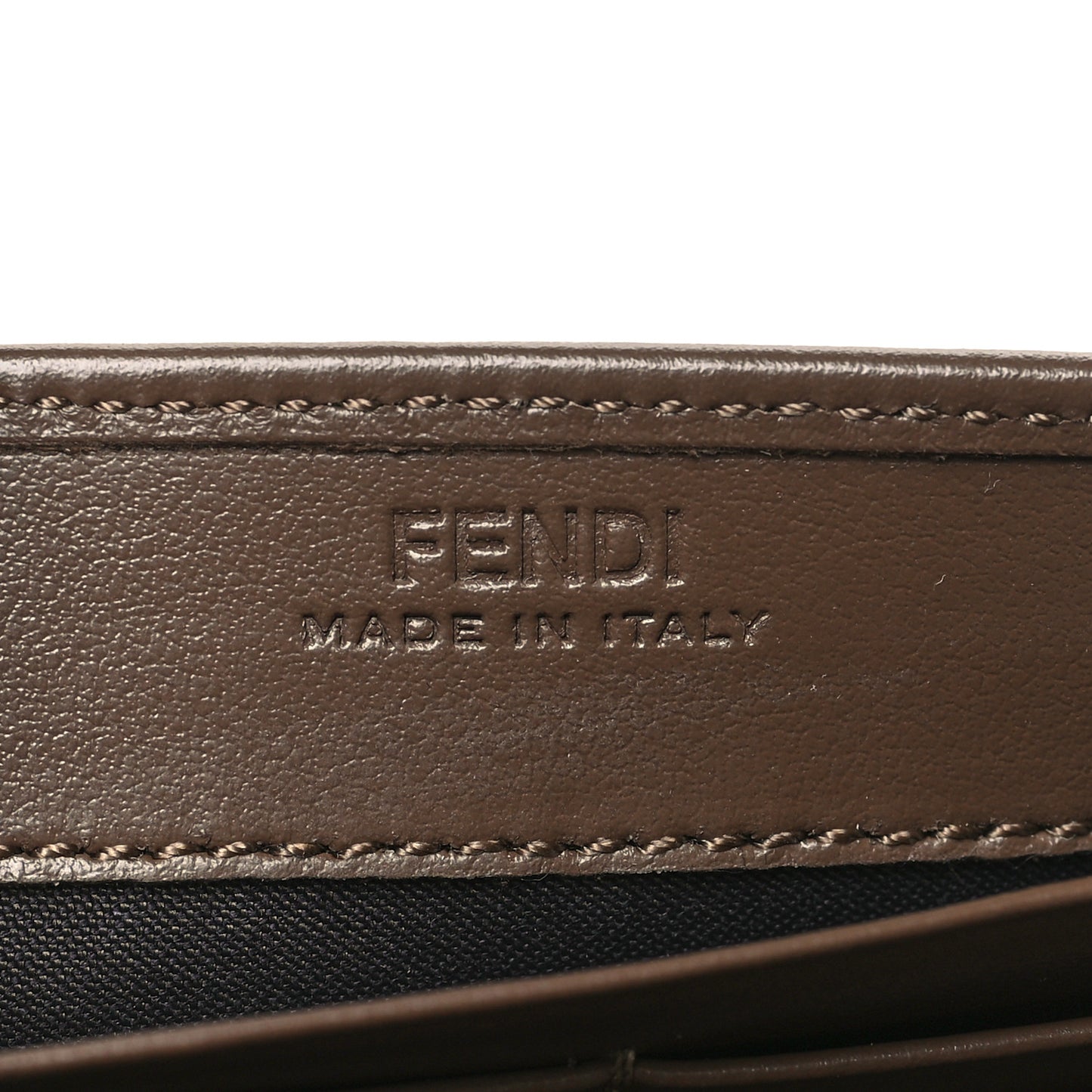 Vitello Soft F is Fendi Bi-Color FF 1974 Embossed Continental Envelope Wallet Maya Black