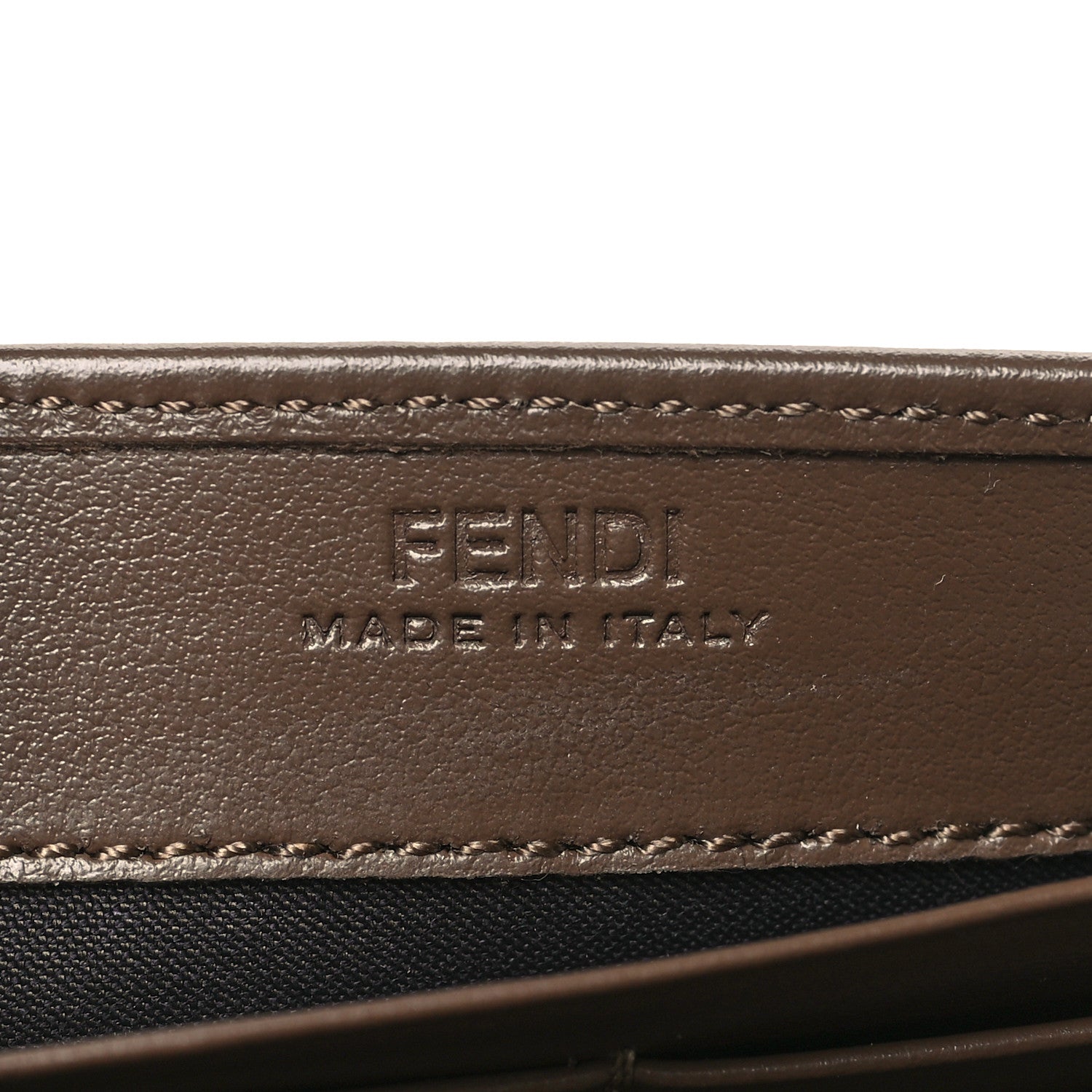 Fendi Vitello Soft F is Fendi Bi-Color FF 1974 Embossed Continental Envelope Wallet Maya Black 6 of 8