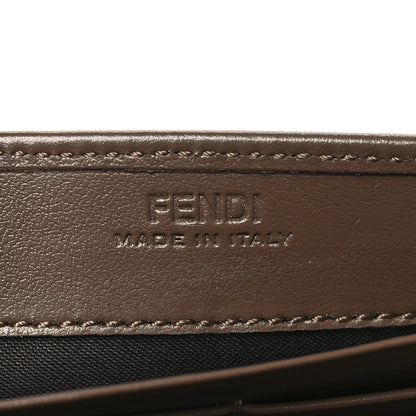 Fendi Vitello Soft F is Fendi Bi-Color FF 1974 Embossed Continental Envelope Wallet Maya Black 6 of 8