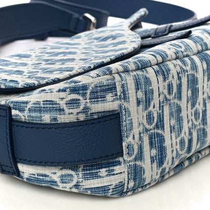 Christian Dior Denim Oblique Soft Saddle Bag Blue 8 of 10