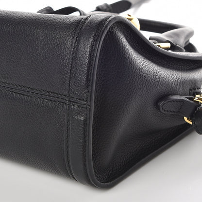 Alexander McQueen Pebbled Calfskin Mini Padlock Tote Black 6 of 9