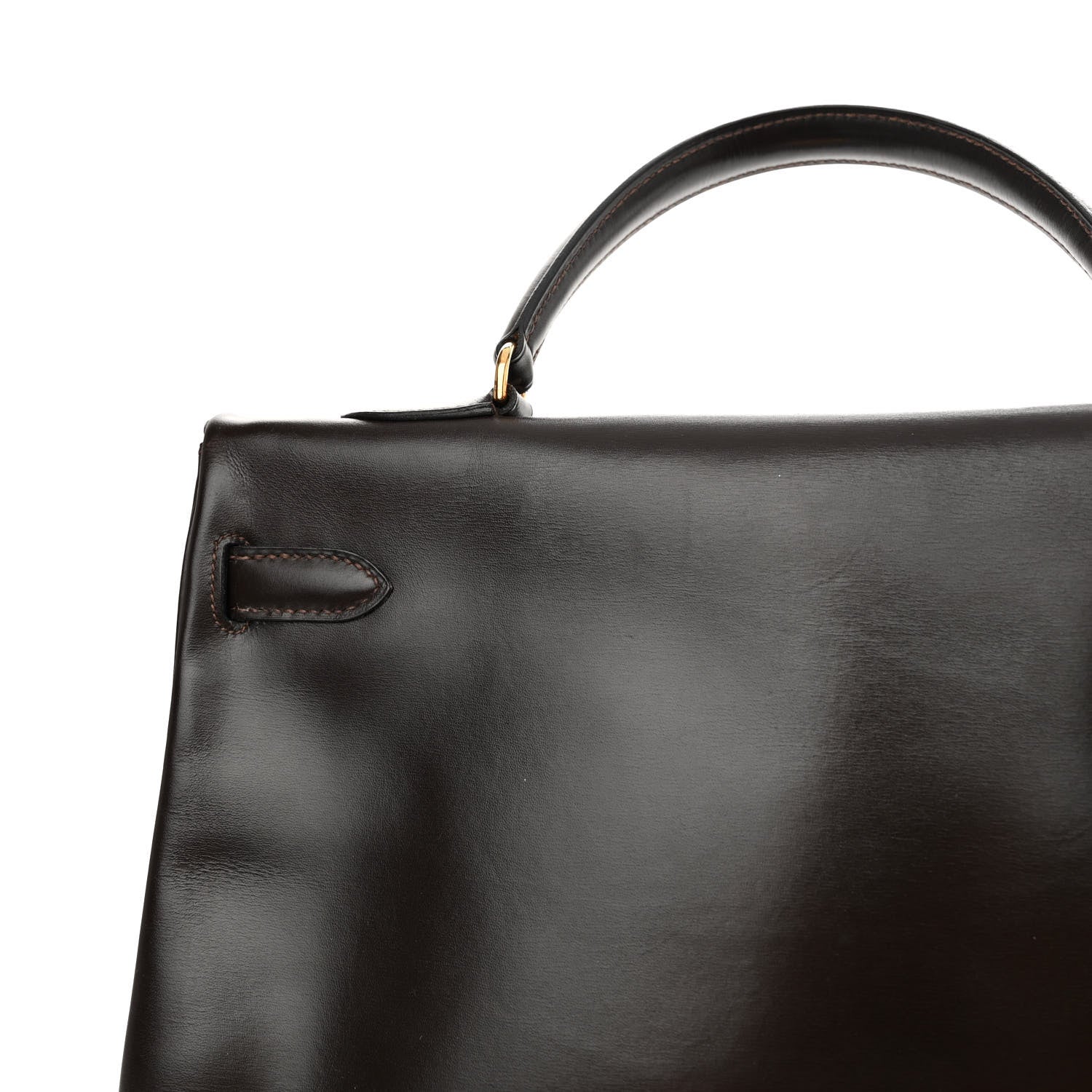 Hermes Box Kelly Retourne 35 Chocolate 14 of 17