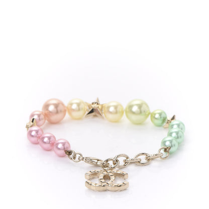 Chanel Pearl Cuba CC Bracelet Gold Multicolor 1 of 5