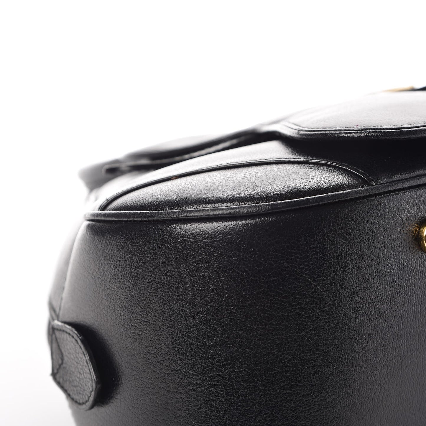 Calfskin Saddle Bowler Black