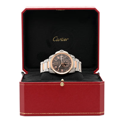 Cartier Stainless Steel 18K Pink Gold 42mm Calibre de Cartier Automatic Watch Brown 5 of 5