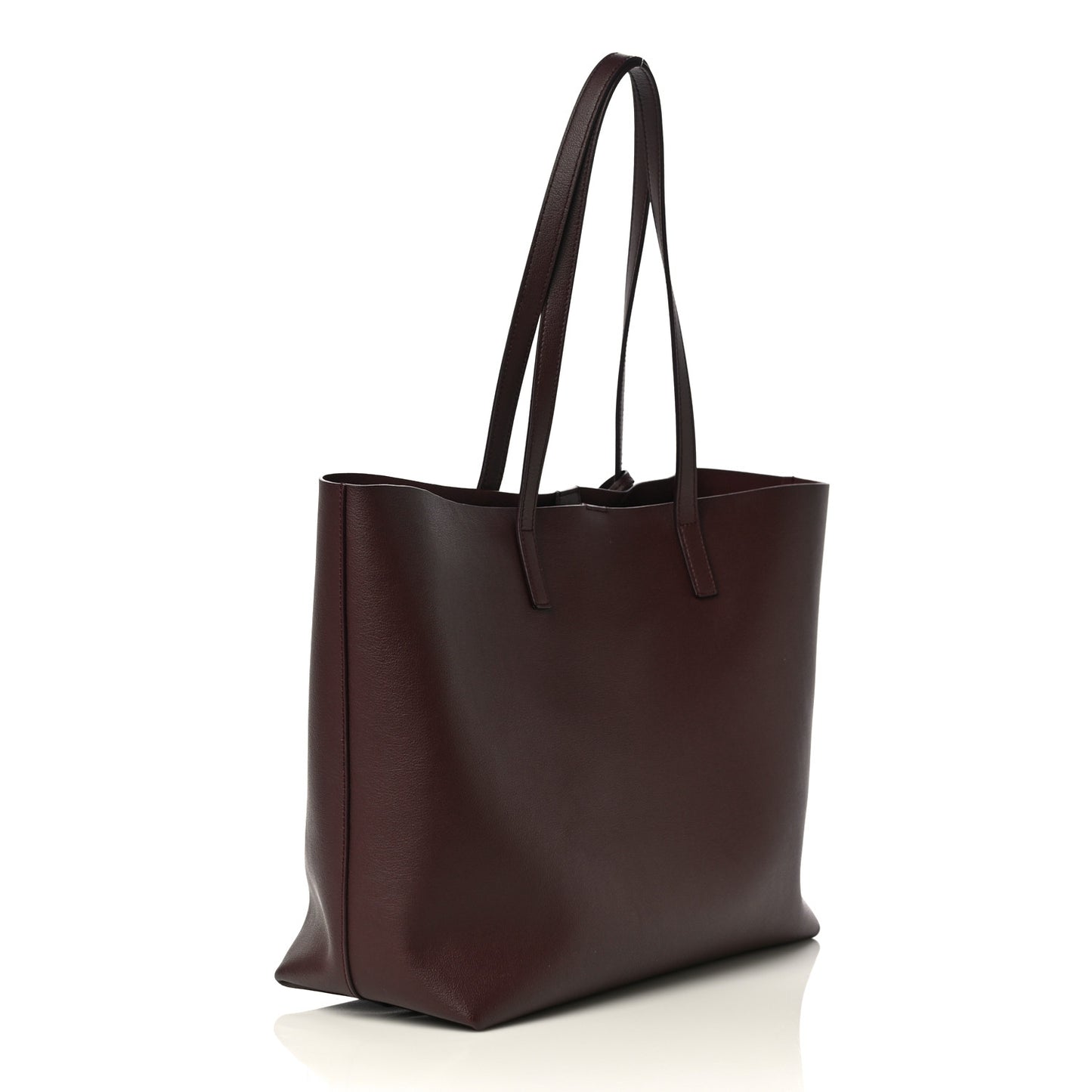 Calfskin Large Shopping Tote Old Bordeaux