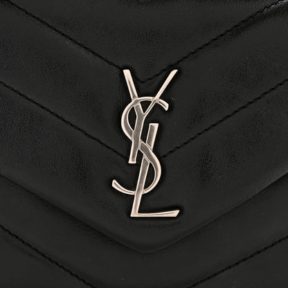 Saint Laurent Calfskin Y Quilted Monogram Toy Loulou Crossbody Bag Black 13 of 14