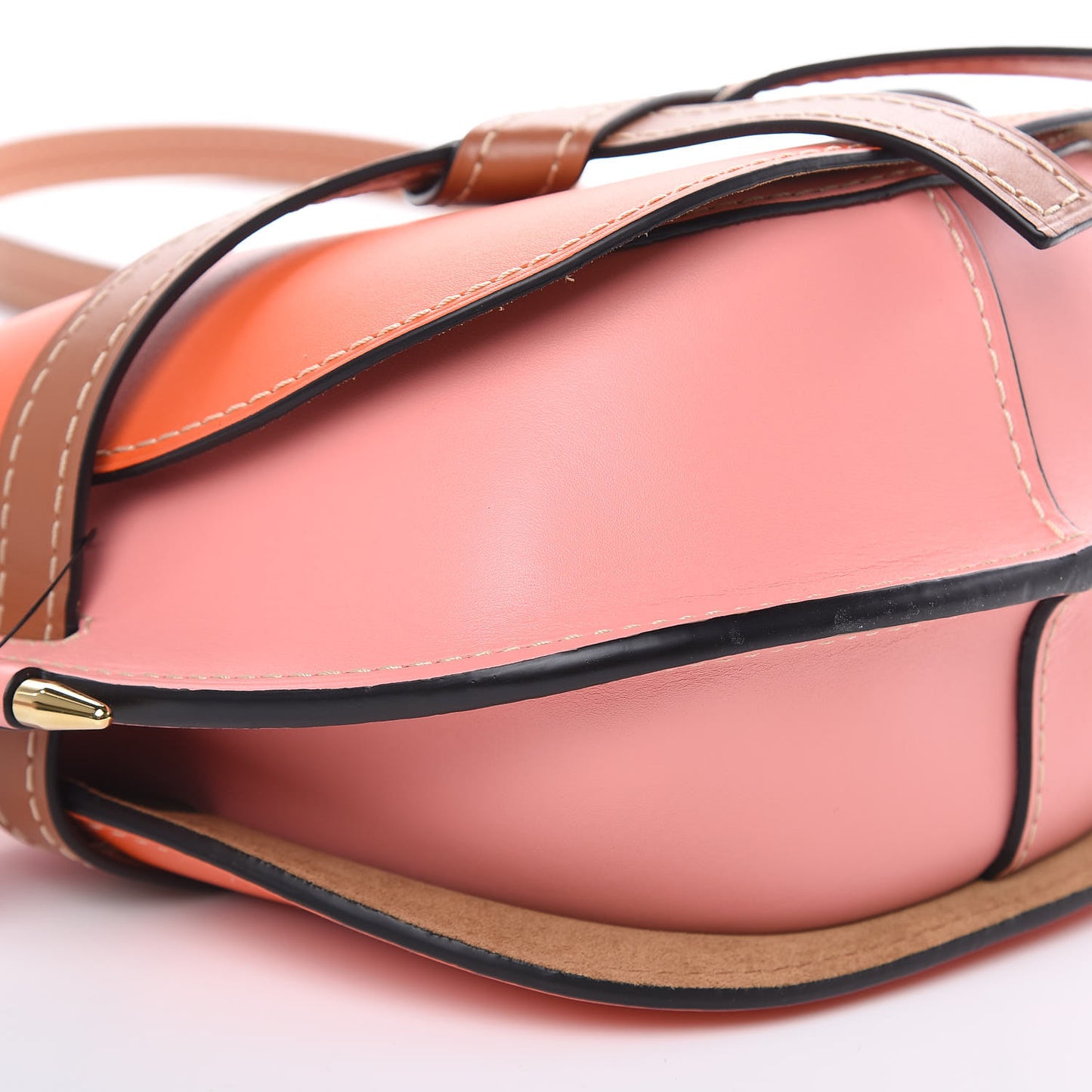 Calfskin Small Gate Crossbody Bag Orange Blossom