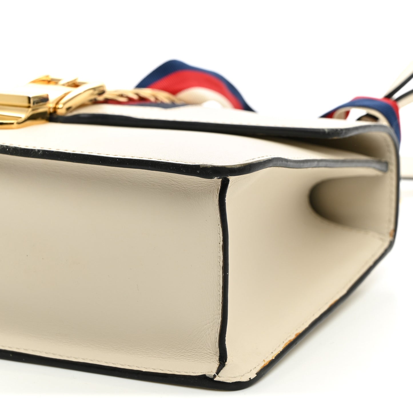 Calfskin Small Sylvie Shoulder Bag Off White